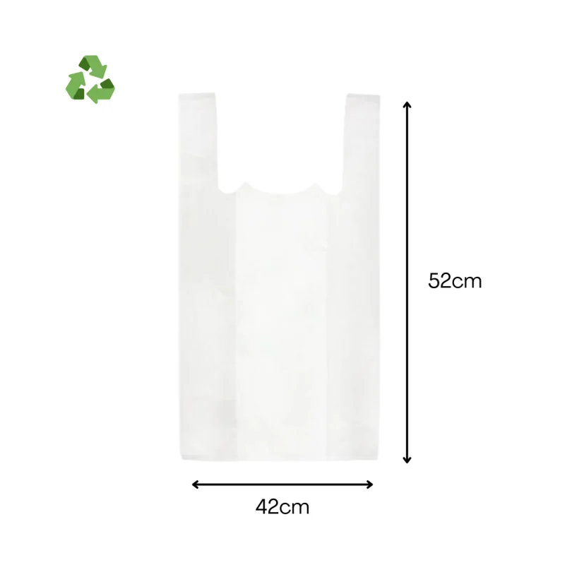 Bolsas Camiseta Blanca 42X52 100 Uds