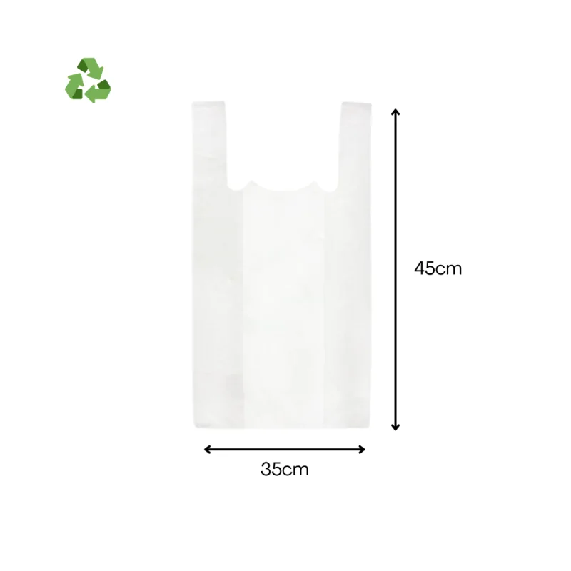 Bolsas Camiseta Blanca 35X45 100 Uds