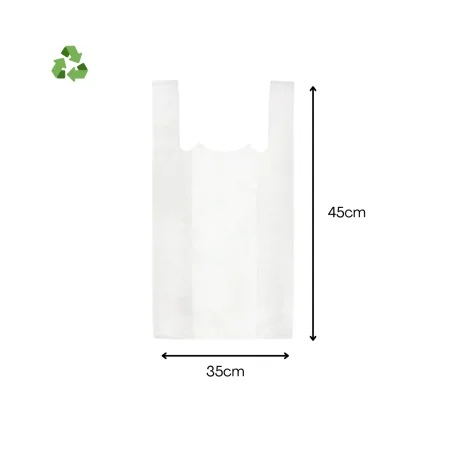 Bolsas Camiseta Blanca 35X45 100 Uds