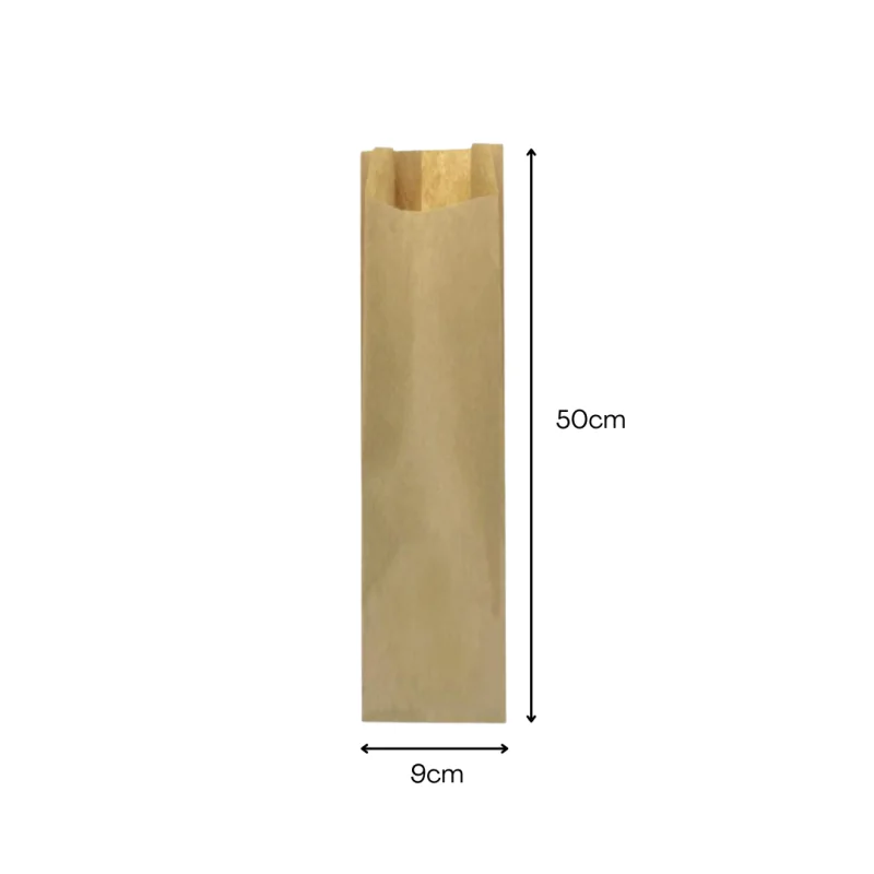 Bolsa de Papel para 1 Barra 9x5x50cm