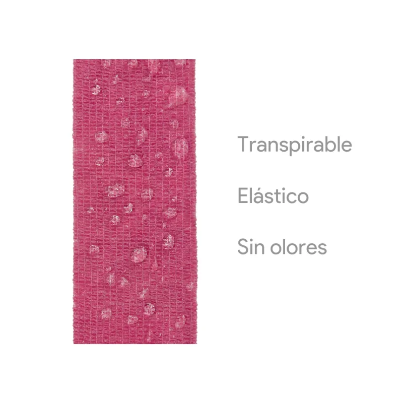Venda Elástica Cohesiva 5cmx4,5m Rosa