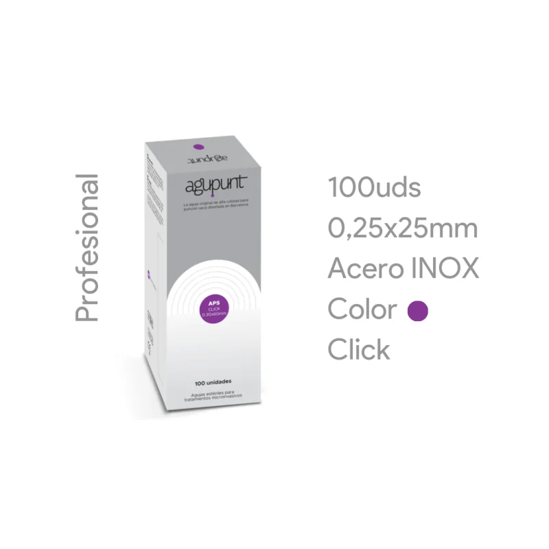 Aguja Punción Seca Click 0,30x60 Lila
